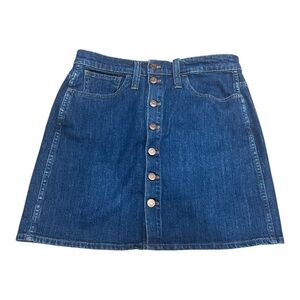 MADEWELL women’s Denim Button-Front Skirt